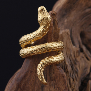KALEN <span class=keywords><strong>Anello</strong></span> a Forma di Serpente, Anillos Hombre, Placcato in Oro 18K, <span class=keywords><strong>Anello</strong></span> in Acciaio Inossidabile per <span class=keywords><strong>Uomo</strong></span> - Product Image 3