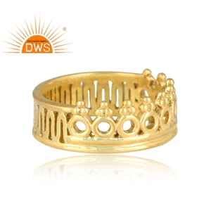 Latest Handmade <b>Brass</b> Set Round Band <b>Ring</b> for Women Jewelry Manufacturer - Product Image 3