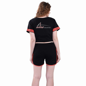 Ensemble de T-Shirt décontracté pour femmes, vêtements de nuit courts, grande taille, promo, été - Product Image 2