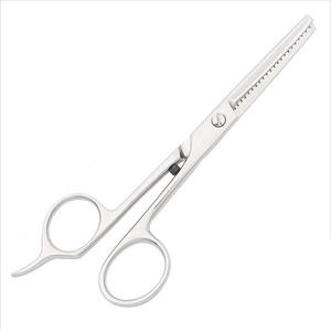 Tijeras de Adelgazamiento de Acero Inoxidable con Acabado Pulido y Anillo de Goma, Tijeras Profesionales de Salón para Texturizar y Mezclar el Cabello - Product Image 5