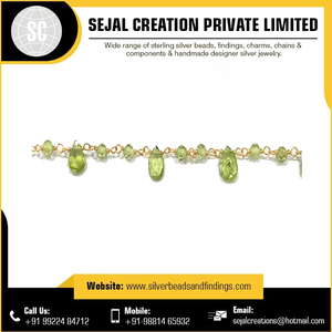 Joyería de moda más vendida, collar de cadena de gota de cuentas de piedras preciosas verdes, precio barato, collar de cuentas de piedras preciosas naturales 100% a la venta de vendedor y proveedor indio al por mayor - Product Image 5