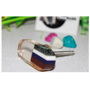 Armoire de changement de tiroir de porte transparente quincaillerie de panneau de traction bouton de meubles de cuisine et de salon en décoration en résine - Product Image 1