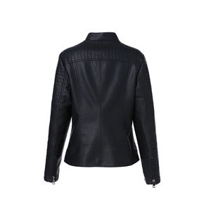 Chaquetas universitarias de cuero de PU con estilo para mujer, ropa de calle de gran venta de excelente calidad para cuello alto de invierno - Product Image 3