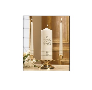 Candelabro de latón con brazo grande y dos tamaños, suministros de Iglesia, Brassworld, India - Product Image 1