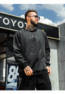 Ropa de moda personalizada para hombre, Sudadera con capucha de algodón con relieve 3d, cuello redondo - Product Image 2