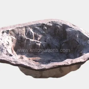 KNT Wholesale FRP Huge Giant and big Stone finish Hand Molded unbreakable Artificial Garden Pond for Water Lotus or Fish