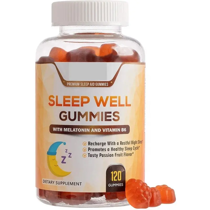 Gomitas para ayudar en el sueño, con Passiflora y Vitamina B6, multivitamina, Etiqueta Privada, estrés, ansiedad, alivio, suplemento vegano