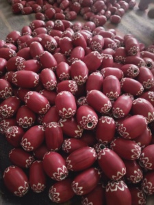 Perles en verre chevron colorées, fait à la main, pour stylistes de bijoux ethniques et magasins de perles, pièces - Product Image 3