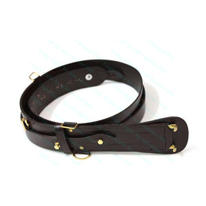 Accesorios de uniforme de cinturón de cuero marrón Sam Browne de alta calidad personalizados para uniformes ceremoniales - Product Image 5