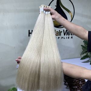 La Meilleure Qualité Vierge Première De Cheveux Cuticules Alignés Cheveux Blonds 613 Droite Extensions de Cheveux En Vrac - Product Image 3