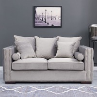 Offre Spéciale : Ensemble de Canapés Chesterfield du Royaume-Uni, Cadre en Bois Massif, Design Moderne, Canapé-Lit en Tissu avec Rangement, Meubles de Salon