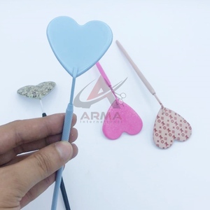 Herramienta de extensión de pestañas en forma de corazón de acero inoxidable sostenible Espejo cosmético de cejas con logotipo de color personalizado con función de iluminación - Product Image 2