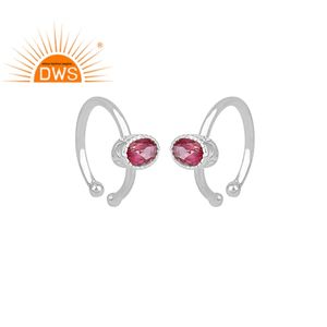 Anillo de piedras preciosas de topacio rosa, joyería fina de Plata de Ley 925, pendientes llamativos, fabricante de joyería - Product Image 1
