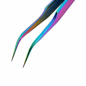 Pinzas profesionales para pestañas postizas, aplicador de acero inoxidable, marca privada, extensión de cejas - Product Image 1