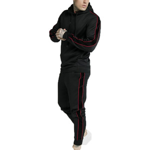 Chándales deportivos a la moda para hombre, trajes deportivos con rayas laterales ajustados, con diseños de logotipos personalizados, novedad - Product Image 4