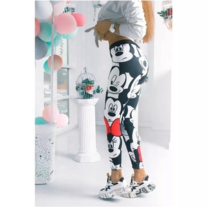 Leggings de gimnasio de entrenamiento atlético para mujer sin costuras y transpirables con mallas informales de Minnie y Mickey - Product Image 2