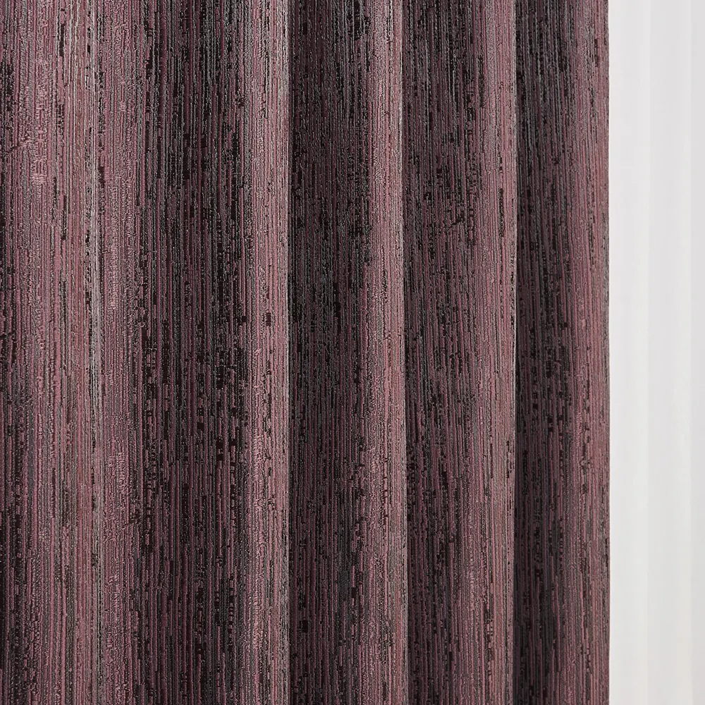 A plain jacquard curtain made in japan with chic coloring inspired by bamboo skin for living room.