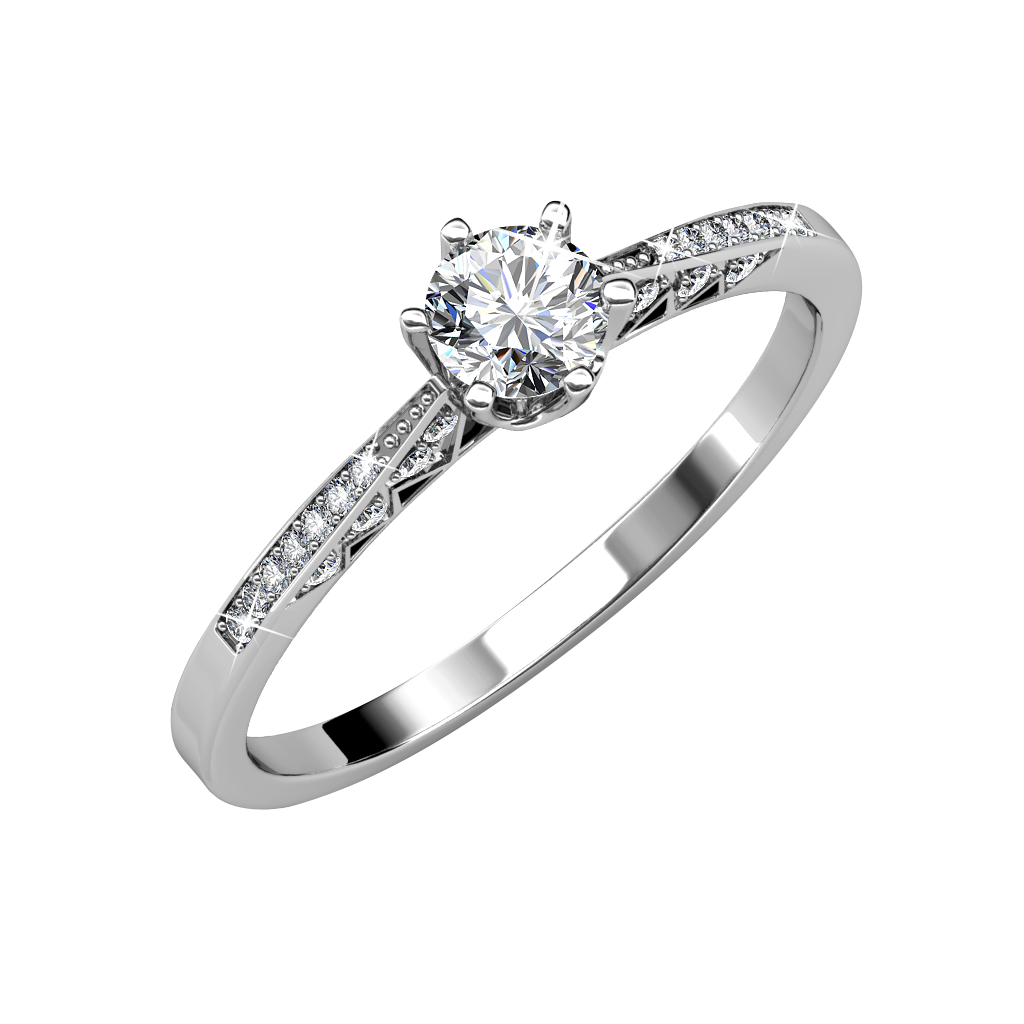 Quality Brass with 18K white gold plated