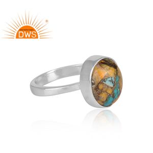Nouvelle bague en argent sterling fin 2026 avec pierre précieuse turquoise naturelle Mojave Copper Bumblebee pour femme - Fabricant de bijoux - Product Image 2