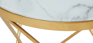 Table d'appoint élégante en métal, meuble de luxe, idéale pour les salons, les chambres ou les patios, ajoute style et fonctionnalité - Product Image 2