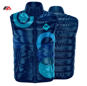 Gilet bouffant en polyester 100% de haute qualité pour hommes, lavable, hiver sans manches, coupe-vent, veste en nylon rembourrée en coton - Product Image 3