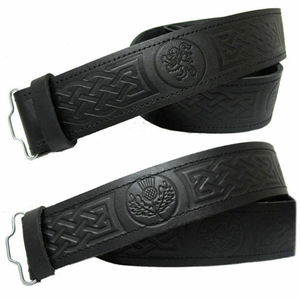 เข็มขัดสก็อตไฮแลนด์แบบดั้งเดิมเข็มขัดพับจีบหนังดีไซน์แบบ2025 - Product Image 2