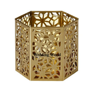 Party Decorative <b>Tealight</b> <b>Holder</b> Black Powder Coated Tabletop Candle <b>Holder</b> Black And gold Color Decorative Metal Votive <b>Holder</b> - Product Image 6