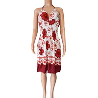 Robe Courte Chic à Col Halter Imprimé Floral Hibiscus, Taille Froncée, Idéale pour la Plage et les Vacances, Tenue de Resort pour Femme