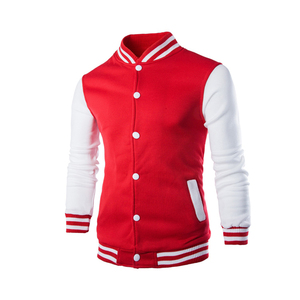 Chaqueta de béisbol informal para hombre y mujer, chaqueta personalizada de algodón y poliéster, venta al por mayor - Product Image 3
