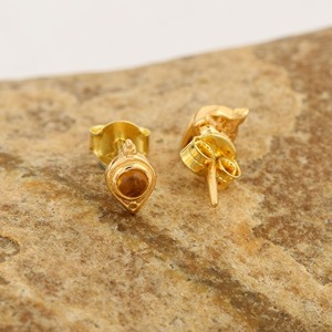 925สเตอร์ลิงสีเหลืองทองชุบดีที่สุด quty พลอย tourmne studs น่ารักดีเครื่องประดับสำหรับเป็นของขวัญหินบุษราคัม - Product Image 5