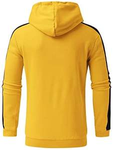 Vente en gros OEM de survêtements simples pour hommes avec rayures contrastées Vestes à capuche Survêtement de jogging actif avec capuche - Product Image 6
