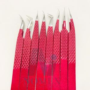 ชุดแหนบต่อขนตาพร้อมกระจกติดขนตาชุดอุปกรณ์แต่งขนตาเคลือบด้วยผงสีแดงดูแลส่วนบุคคล - Product Image 3