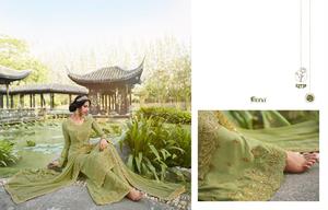 Vêtements décontractés pour femmes, nouvelle collection de printemps, style payala, beige, saison 2017, costume de guerre, dupatta, travail broderie indienne - Product Image 3