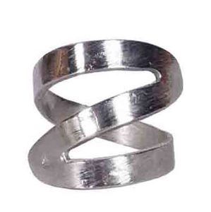 Anillo de Servilleta de Metal Plateado, Anillo de Servilleta de Diseño en Plata Pulida, Anillo de Servilleta para Mesa - Product Image 5