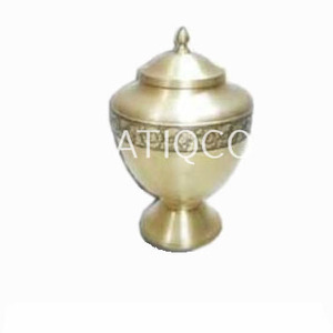 Solid Brass Metal Cremation Urn Adult American Style Latest Modern Design Gold <b>Jar</b> Stylish Attractive - Product Image 6