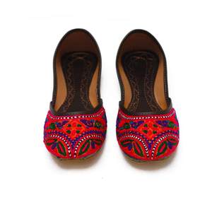 Chaussures plates et légères à couleurs mélangées pour femmes, 2022, chaussures sur mesure, kurzsa/aksa pakistan, couleur mélangées, new punk Jutti - Product Image 4