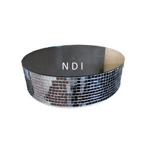 Juego de 3 soportes para pastel de cumpleaños, diseño mosaico, base redonda de metal, para fiestas de cumpleaños y otros usos. - Product Image 2