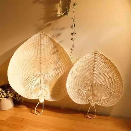 Ventilatore di bambù naturale per i fan della mano di bambù del fan della foglia di palma di estate del regalo