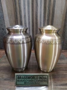 <b>LARGE</b> SIZE BRASS Cremation <b>Urn</b> / Funeral <b>Urn</b> American Style Adult Funeral Supplies by Brassworld India - Product Image 3