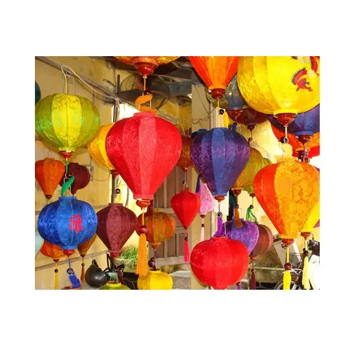Vietnamese Zijde Lantaarn Voor Festival Decoratie, Bruiloft, Mid Herfst Festivals Decor