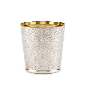 Cubo de diseño, contenedor de velas, tarro de cera, Color blanco y dorado esmaltado para decoración elegante del hogar, decoración para ocasiones especiales - Product Image 1