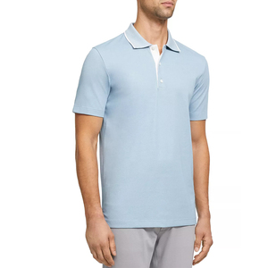 Camiseta Polo color cielo, hecha a medida por OEM, recién llegada, para hombres/niños, 100% algodón Pique, según los requisitos del cliente. - Product Image 3