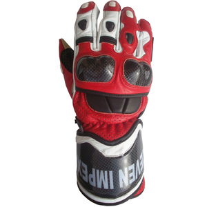Best Selling Keven Impex Custom Color Genuine Cowhide <b>Leather</b> Biker Motorcycle Hard Knuckle Gloves Waterproof Breathable USA - Product Image 2
