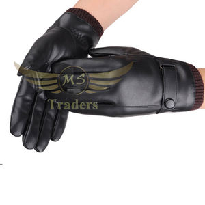 Gants de moto unisexes antidérapants pour hommes, en cuir, taille parfaite, à la mode, écran tactile pour doigts chauds, de haute qualité - Product Image 3