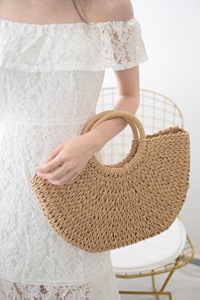 Bolsa de bambú de mimbre para proteger el medio ambiente, bolsa hecha de césped y material respetuoso con el medio ambiente, ws-beryl: + 84392949350 - Product Image 5