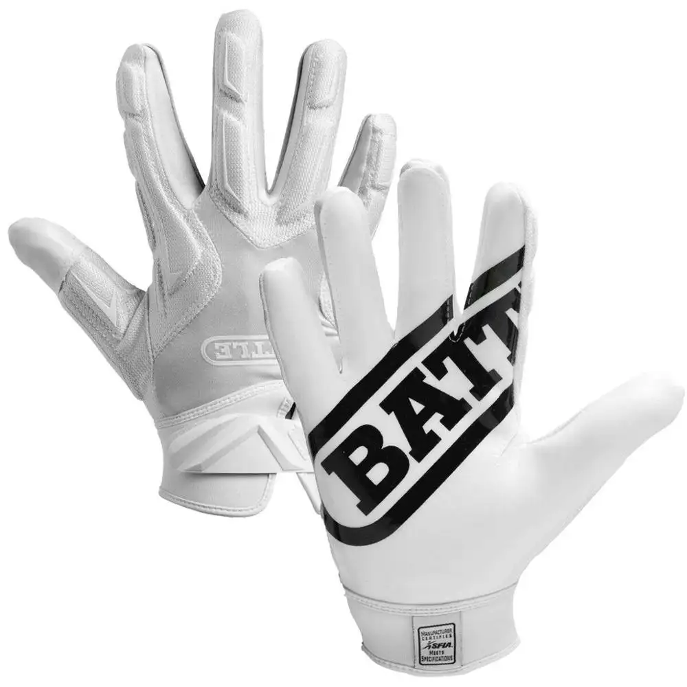 Guantes de fútbol americano de alta calidad, diseño de su propio logotipo, uniforme de fútbol americano impreso personalizado, 100%