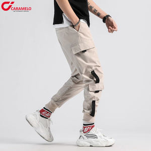 Pantalones Cargo para hombre, novedad de verano 2021, pantalones para correr negros, pantalones de chándal informales con cintura media, ropa informal estilo Hip Hop - Product Image 5