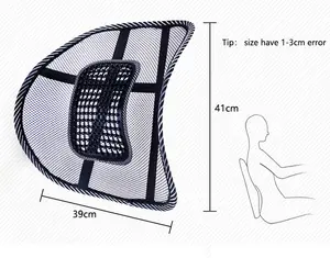 High Quality Back Rest Car Seat and Office Chair Car Lumber Cushion in Black Color