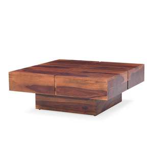 Mesa de centro de estilo tradicional Melvin, muebles elegantes para sala de estar para uso doméstico - Product Image 4