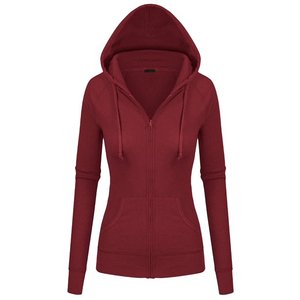 OEMWomen Active Thermal Zip Up <b>Lightweight</b> <b>Hoodie</b> Casual Warm Up Jacket with Kangaroo Side Pockets - Product Image 3